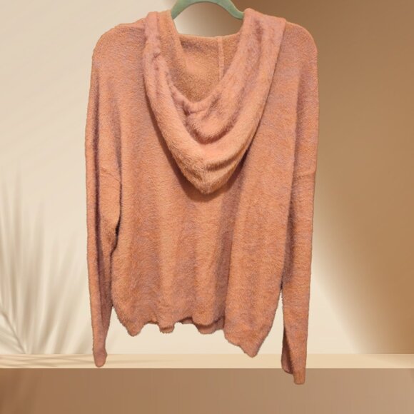 Forever 21 Soft Fuzzy Hoodie | Blush Pink | Size XL - Picture 4 of 4